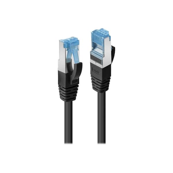 LINDY 47415 RJ45 Nätverkkabel, Patchkabel CAT 6A S/FTP 3.00 m Svart 1 st