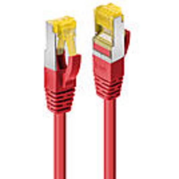 LINDY 47292 RJ45 Nätverkkabel, Patchkabel CAT 6a (råkabel CAT 7) S/FTP 1.00 m Röd 1 st