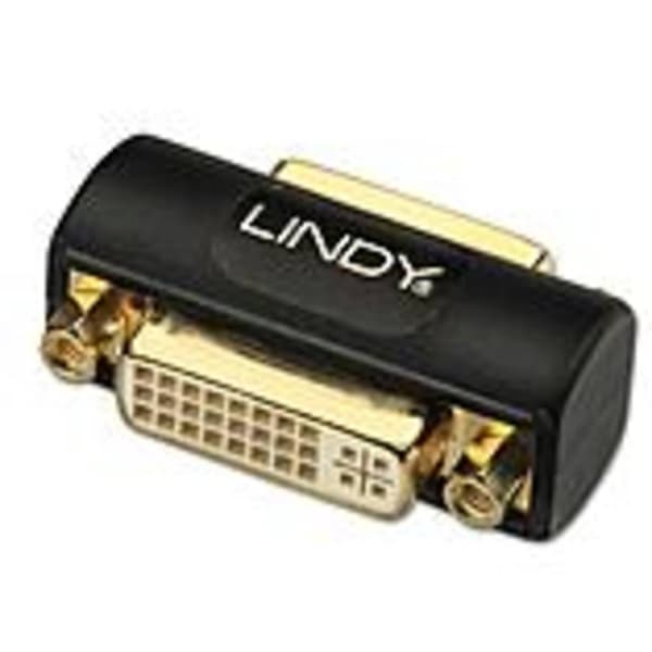 LINDY 41233 DVI Adapter [1x DVI-hona 24+5 pol - 1x DVI-hona 24+5 pol] Svart
