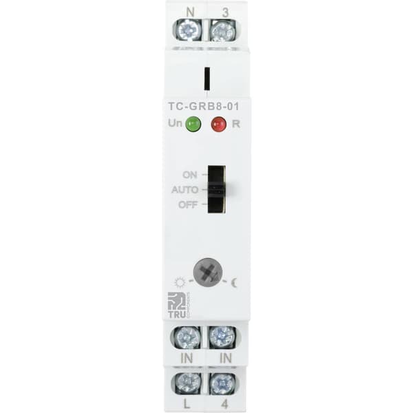 TRU COMPONENTS TC-9962740 TC-GRB8-01+PLS-02-0.2m Ljussensor 1 st 240 V/AC 1 NO (L x B x H) 90 x 64 x 18 mm