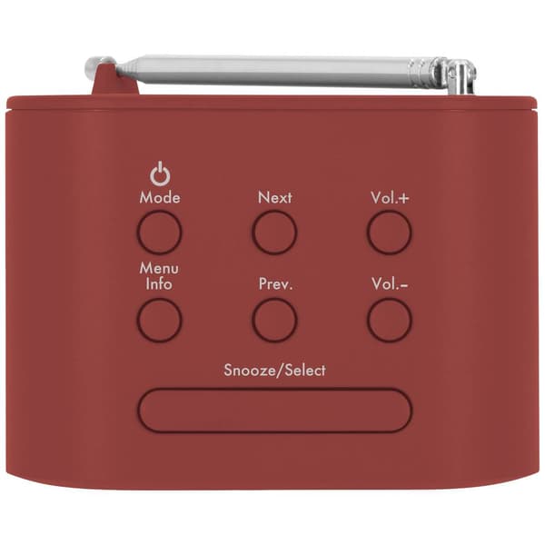 Fickradio TechniSat TECHNIRADIO 40, rot DAB+, FM Väckningsfunktion, inkl. högtalarlåda Röd