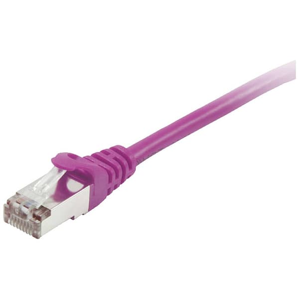 Equip 605554 RJ45 Nätverkkabel, Patchkabel CAT 6 S/FTP 5.00 m Violett guldpläterad kontakt 1 st