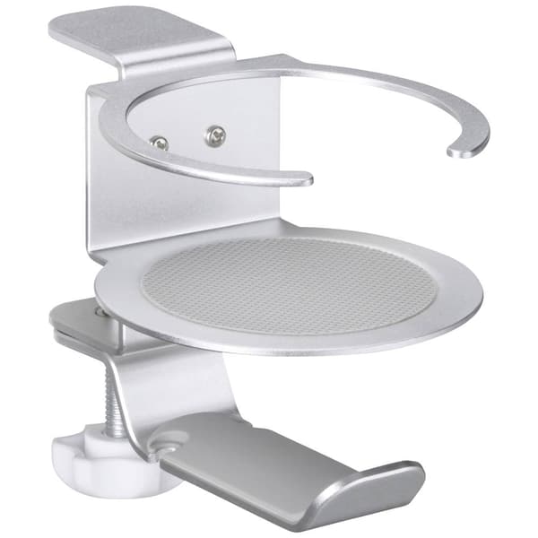 SpeaKa Professional SP-HCH-150 Hörlurshållare integrerad kabelhantering, Med mugghållare Silver