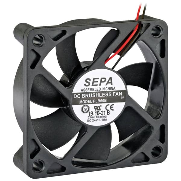 SEPA PLB60B12SE32A Axialfläkt 12 V/DC 27.6 m³/h (L x B x H) 60 x 60 x 15 mm