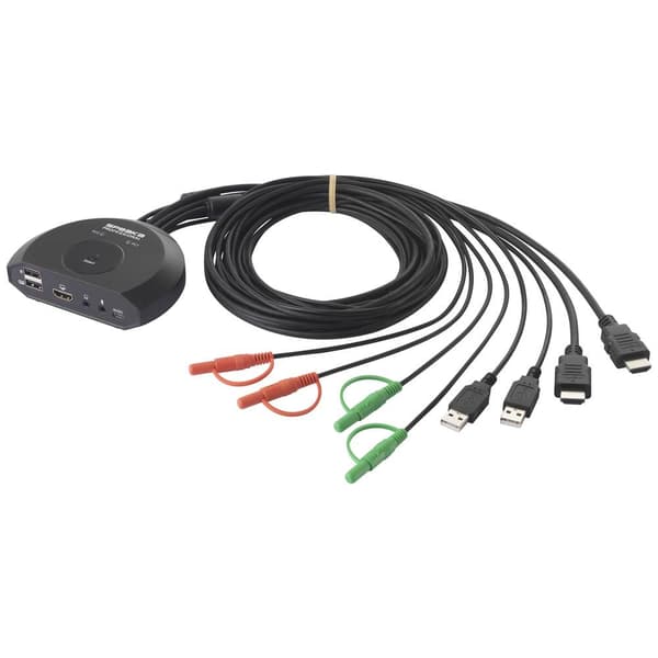 SpeaKa Professional SP-KVM-210 2 Port KVM-switch HDMI Tangentbord 4096 x 2160 Pixel