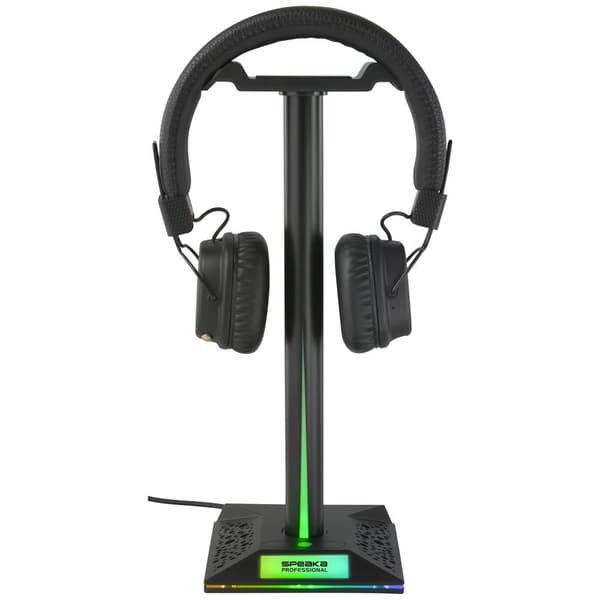 SpeaKa Professional SP-HPS-310 Hörlursställ Passar till:On-Ear-hörlurar, Over-Ear-hörlurar Svart