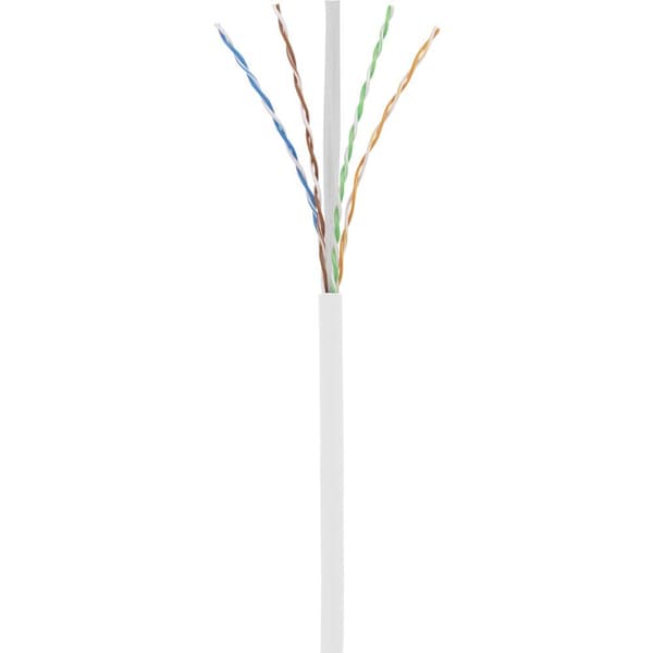 Renkforce RF-5044026 RJ45 Nätverkkabel, Patchkabel CAT 6 U/UTP 10.00 m Vit med låsskydd, Halogenfri 1 st
