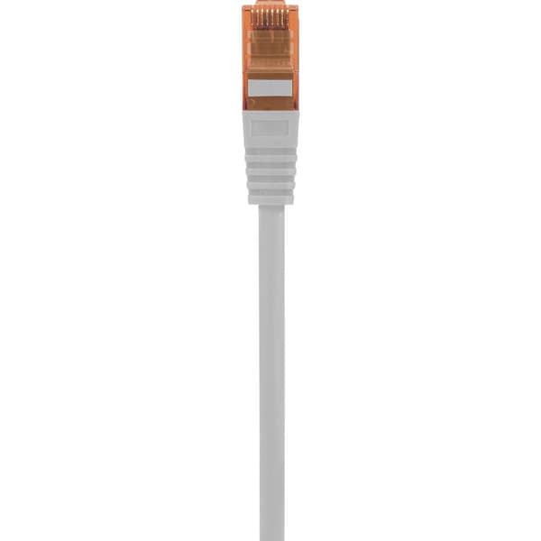 Renkforce RF-5044026 RJ45 Nätverkkabel, Patchkabel CAT 6 U/UTP 10.00 m Vit med låsskydd, Halogenfri 1 st