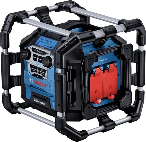 Bosch Professional GPB 18V-5 SC DAB+ Työmaaradio DAB+, VHF (FM) Bluetooth, FM, AUX roisketiivis