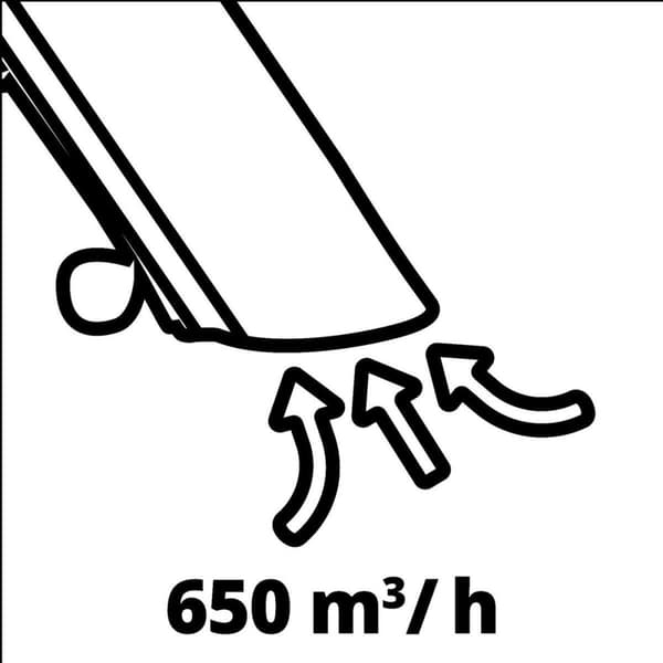 Einhell Sähköinen lehtipuhallin GC-EL 3024 E (puhallus, imurointi & silppuri, imuputki Ø75 mm, imuteho 650 m³/h, silppuamistoiminto 10:1, puhallusnope
