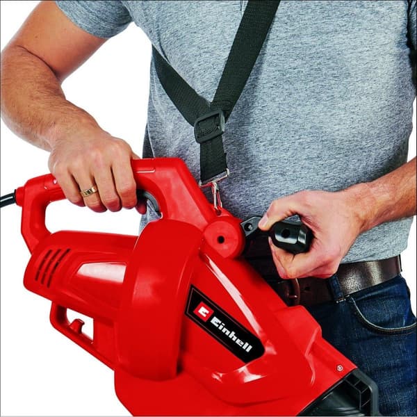 Einhell Sähköinen lehtipuhallin GC-EL 3024 E (puhallus, imurointi & silppuri, imuputki Ø75 mm, imuteho 650 m³/h, silppuamistoiminto 10:1, puhallusnope