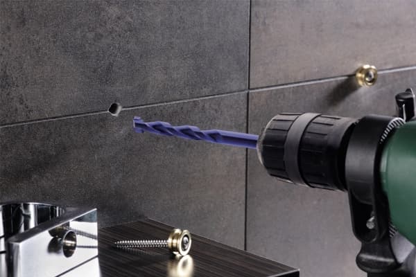 kwb 051340, Drill, Twist Betongbor, Høyrehåndsrotasjon, 4 mm, 75 mm, Keramisk, Takstein