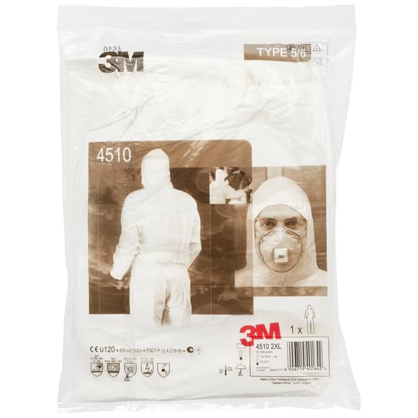 3M 4515WL Skyddsdräkt 4515 Storlek: L Vit