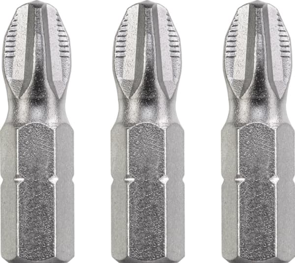 kwb 121001, 3 styck, Kryss, Phillips, PH 1, Stål, 25 mm, 25,4 / 4 mm (1 / 4")