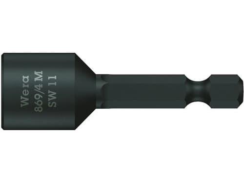 Wera 869/4 M, 1 styck, Hexagonal, 25,4 / 4 mm (1 / 4"), Svart, Tjeckien, 5 cm