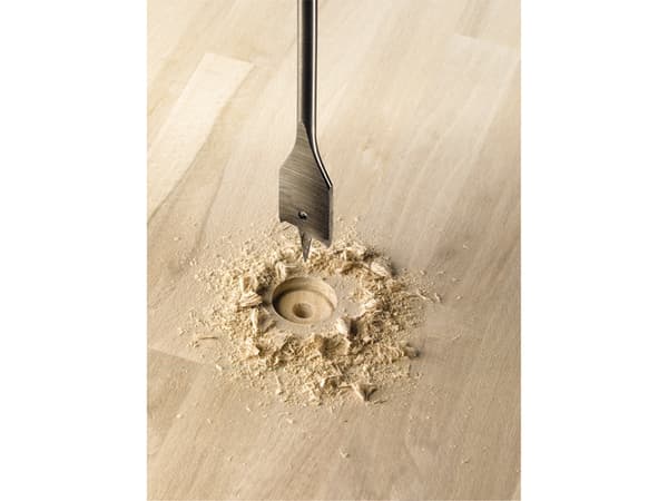kwb 512410, Drill, Flat meisel-borekrone, 1 cm, Tre, Sekskanttange, Grå