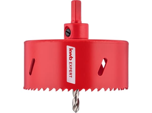 kwb 598729, Single/enkelt, Drill, Akryl, Aluminium, Metall, Gipsplater, Plast, Mykt tre, Tre, Rød, Rustfritt stål, Bimetall, Høy-Hastighets Stål (HHS