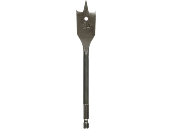 kwb 512406, Porakone, Litteä talttapää, 6 mm, Puu, Kuusikulmainen varsi, Harmaa
