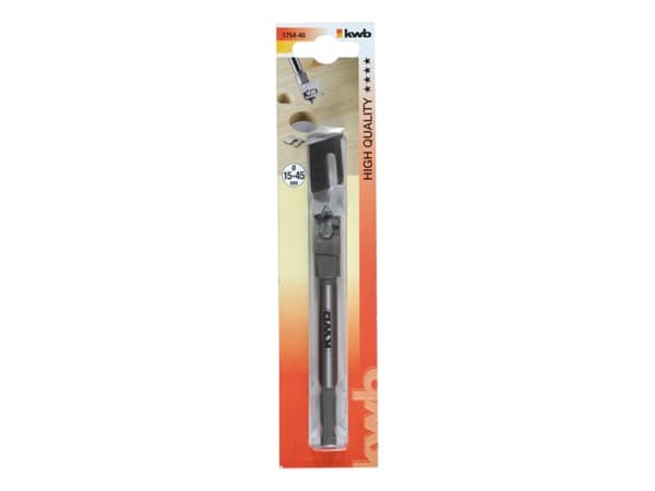 kwb 175440, Drill, 4,5 cm, Løvtre, Mykt tre, Tre, Sølv, Blister, 1 stykker