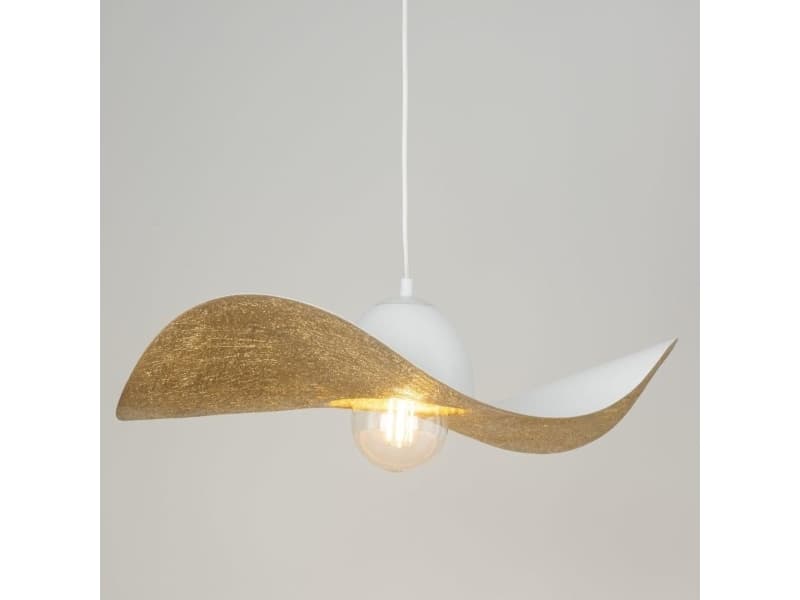 Hanging lamp Sigma Zwis above the countertop KAPELLO metal hat for the kitchen white gold