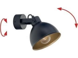 Sigma vägglampa 32264 Sigma justerbar vägglampa för sovrum loft svart