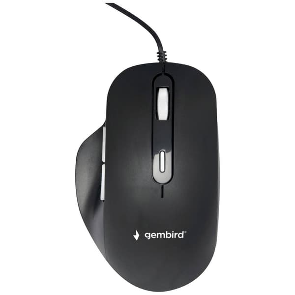 Gembird WiFi mus Sladd Optisk Svart 6 Knappar 1200 dpi, 1800 dpi, 2400 dpi, 3600 dpi Upplyst, Tysta knappar