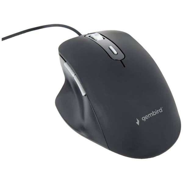 Gembird WiFi mus Sladd Optisk Svart 6 Knappar 1200 dpi, 1800 dpi, 2400 dpi, 3600 dpi Upplyst, Tysta knappar Svart