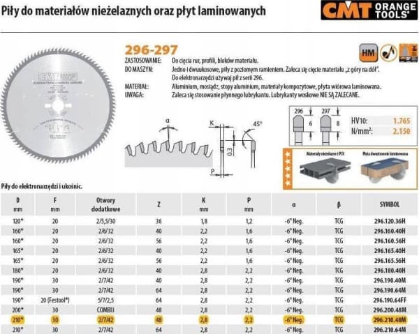 CMT 296.210.48M HW-saha D=210 F=30 Z=48