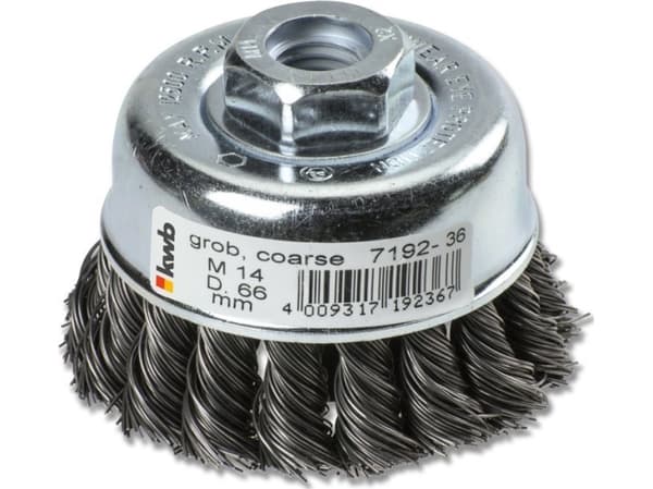 kwb 719236, Koppstålborste, 1,4 cm, 6,6 cm, 0,5 mm, Metall, Sten, Metall