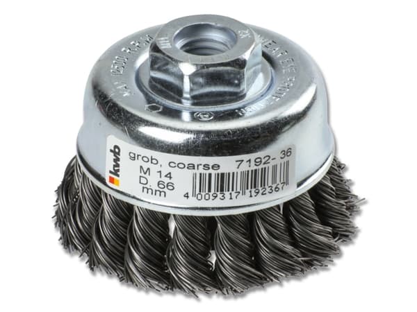 kwb 719236, Koppstålborste, 1,4 cm, 6,6 cm, 0,5 mm, Metall, Sten, Metall