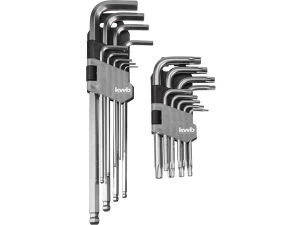 kwb Sekskantnøgle-sæt 1.5 mm, 2 mm, 2.5 mm, 3 mm, 4 mm, 5 mm, 6 mm, 8 mm, 10 mm 8 dele