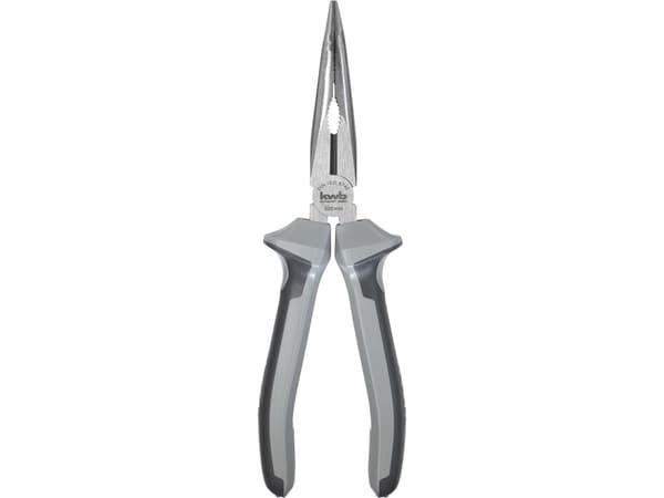 kwb 382620, Bøyd nesetang, Kull stål, Grå, 20 cm