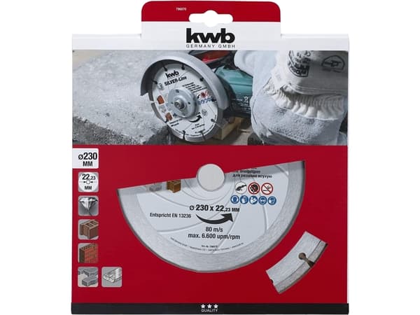 kwb 796870, Klippskiva, Varje varumärke, 650 g, 265 mm, 235 mm, 10 mm