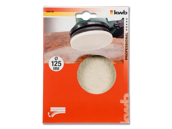 kwb 486000, Poleringsskive, 12,5 cm, Hvit