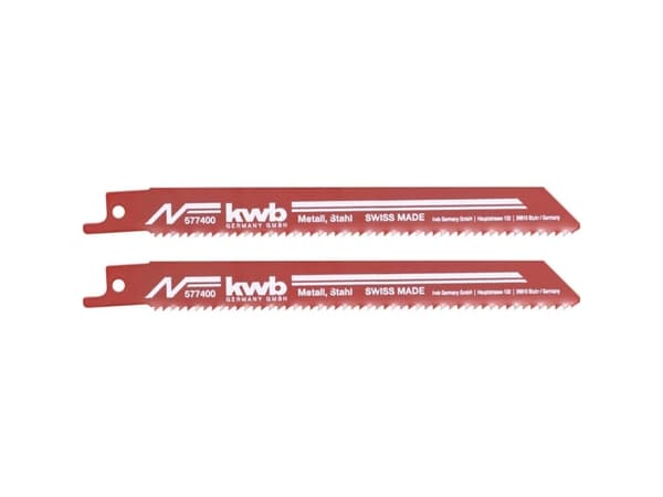 kwb 577400, Sticksågsblad, Gjuten aluminium, Metall, Pipa, Plast, Rostfri stålplåt (tunn), Trä, Trä med spik, Grå, 13 cm, 2,5 mm, 15,3 cm