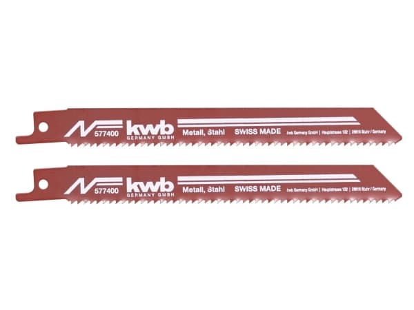 kwb 577400, Sticksågsblad, Gjuten aluminium, Metall, Pipa, Plast, Rostfri stålplåt (tunn), Trä, Trä med spik, Grå, 13 cm, 2,5 mm, 15,3 cm