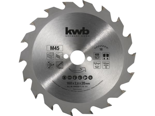 kwb 588255, Spånskiva, Hårt träslag, Plast, Plywood, Mjuka träslag, 21,6 cm, 3 cm, 1,8 mm, 2,8 mm, 1 styck