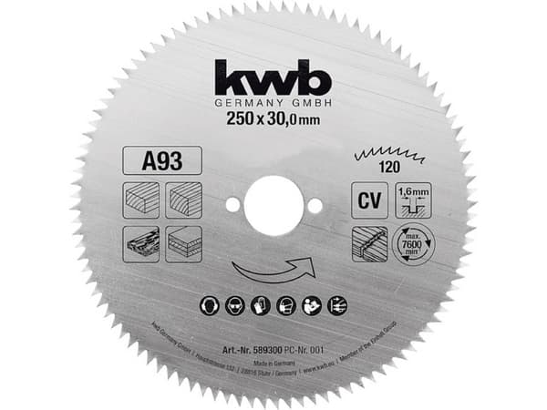 kwb 589300 Rundsavblad 250 x 30 mm 1 stk