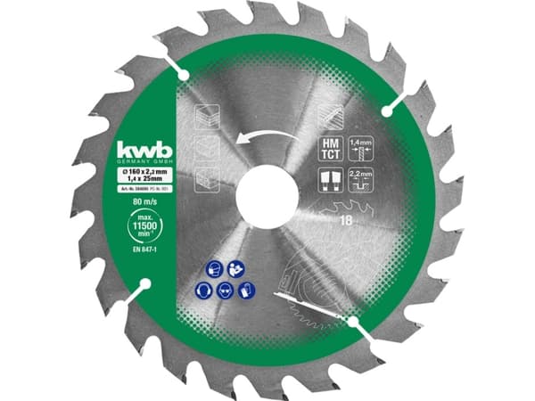 kwb 589395, Lastulevy, Kovapuu, Muovi, Vaneri, Havupuu, 25 cm, 2,5 cm, 3 kpl, Saksa