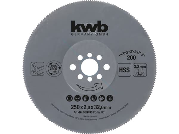 kwb 589490, Stål, 25 cm, 3,2 cm, 2 mm, 1 stykker