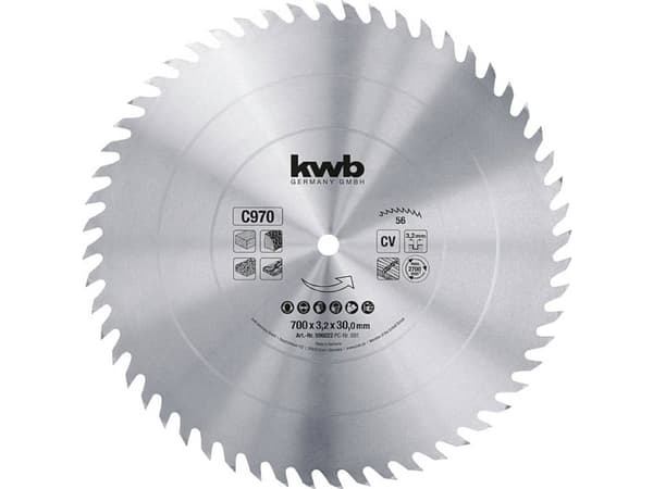 kwb 597022, Kryssfiner, Mykt tre, Firewood, Panel, 70 cm, 3 cm, Kromvanadiumstål, 3,2 mm, 1 stykker