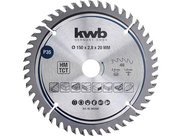 kwb ?583568, 15 cm, Tungsten Carbide Tipped (TCT), 292 g, 1 styck