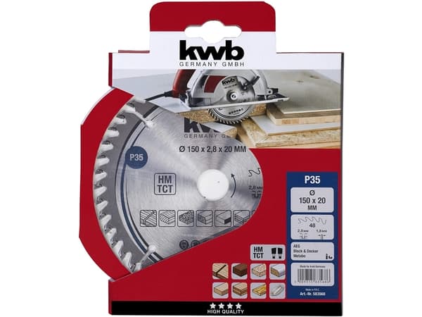 kwb ?583568, 15 cm, Tungsten Carbide Tipped (TCT), 292 g, 1 styck