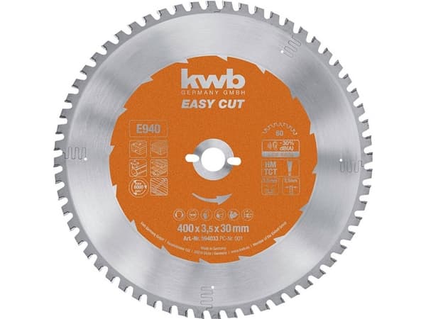 kwb 594033, Gjuten aluminium, Spånskiva, Hårt träslag, Plast, Stål, 40 cm, 3 cm, 2,2 mm, 3,5 mm, 1 styck