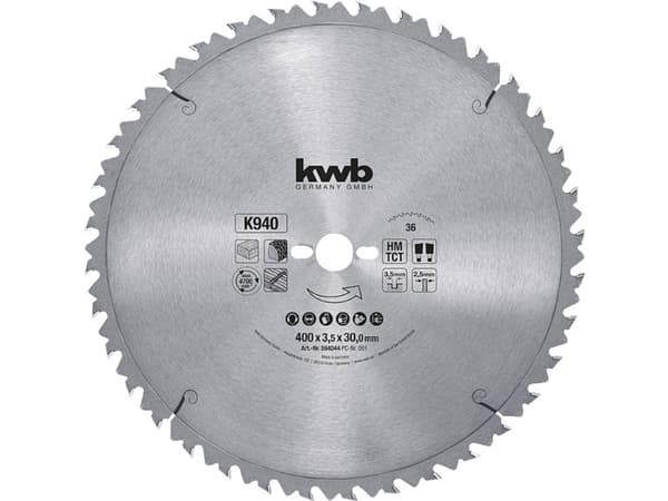 kwb 594044, Mjuka träslag, Spånskiva, Hårt träslag, 40 cm, 3 cm, 2,5 mm, 3,5 mm, 1 styck