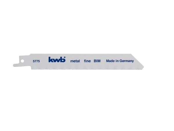 kwb 579130, Sticksågsblad, Rostfritt stål, Stål, Metallplåt, Icke-järnmetaller, Bimetall, Vit, 15 cm, 1,8 mm