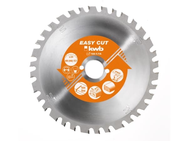 kwb 586933, Gjuten aluminium, Spånskiva, Hårt träslag, Icke-järnmetaller, Plast, Metallplåt, 19 cm, 3 cm, 1,8 mm, 7000 RPM, 2,8 mm