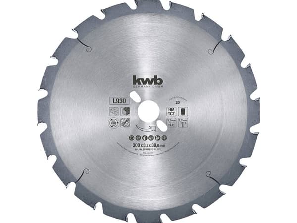 kwb 593040, Spånskiva, Ved, Mjuka träslag, 30 cm, 3 cm, Tungsten Carbide Tipped (TCT), 3,2 mm, 1 styck