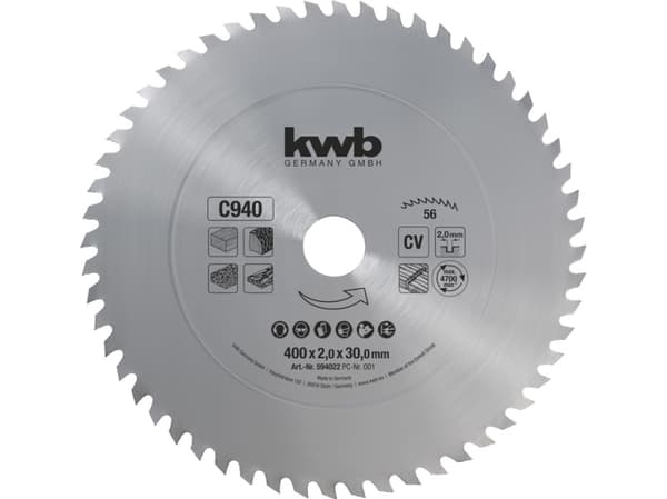 kwb 594022, vaneri, Pehmeä puu, Polttopuut, Paneeli, 40 cm, 3 cm, Kromivanadiini-teräs, 2 mm, 1 kpl