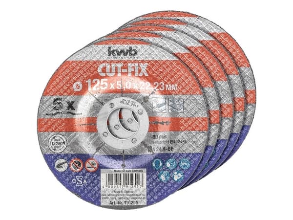kwb 791295, Kutteskive, Metall, Alle merker, 2,2 cm, 12,5 cm, Flerfarget